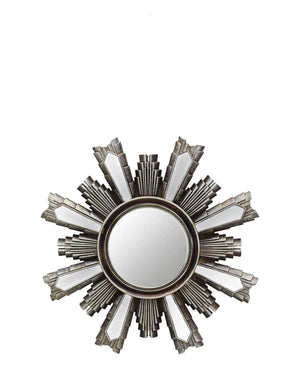 Exotic Designs Snow Flake Mirror - Silver & Gold