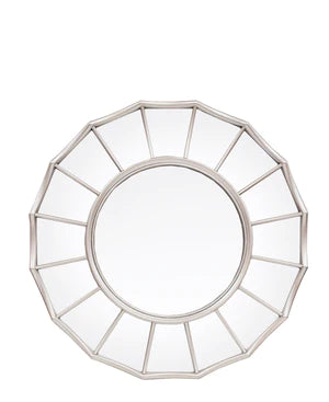 Exotic Designs Round Mirror - Silver
