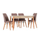 Extendable Dining Set Glass 1+6