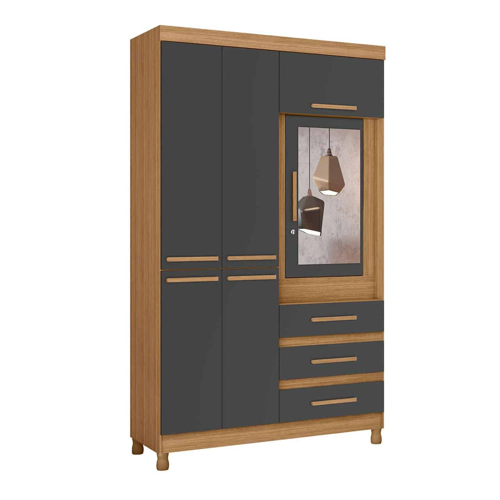 6 Door Wardrobe – Fusion Nature/Titanium