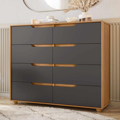 Modern Chest Of Draws Doble – Nature/Titanium MWBR9626