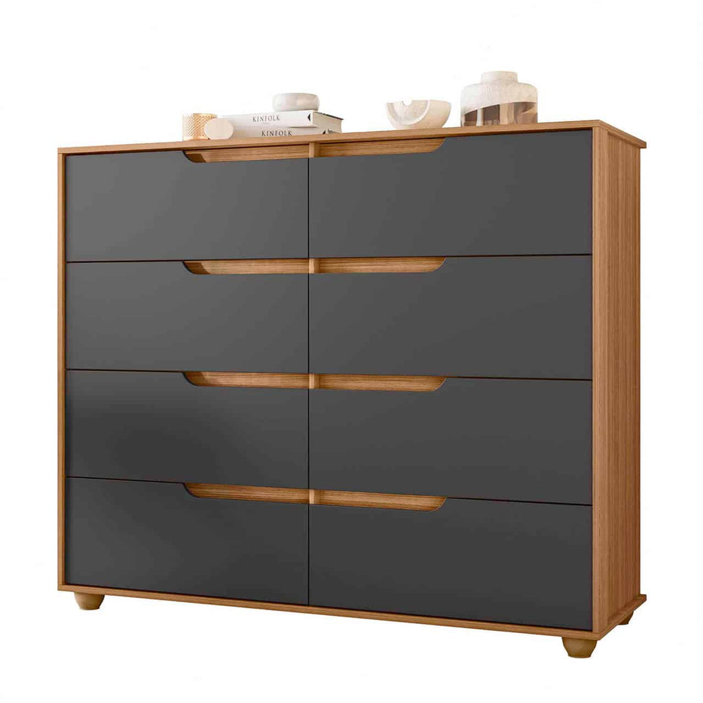 Modern Chest Of Draws Doble – Nature/Titanium MWBR9626