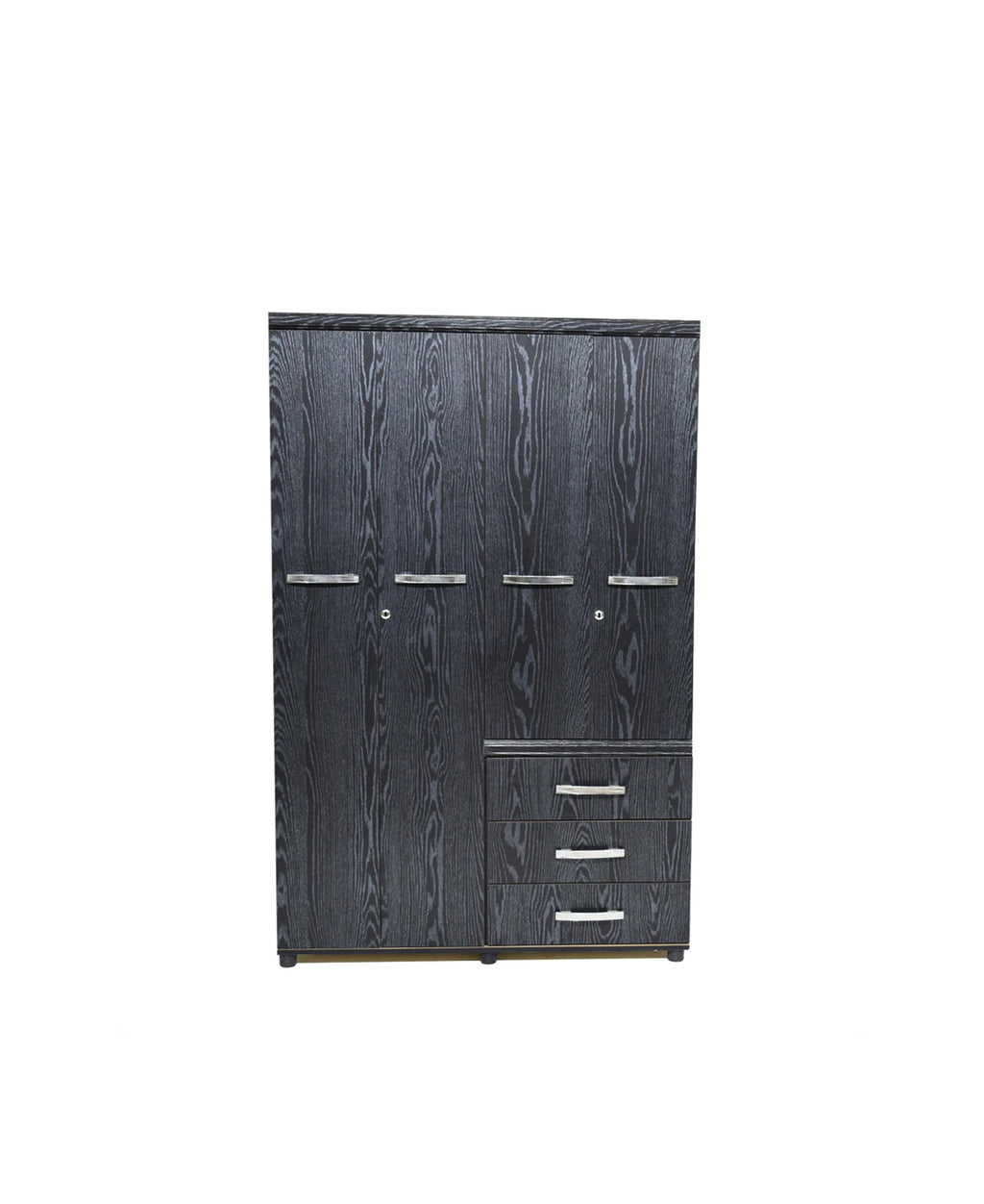 Seville 4 Door Wardrobe - Black